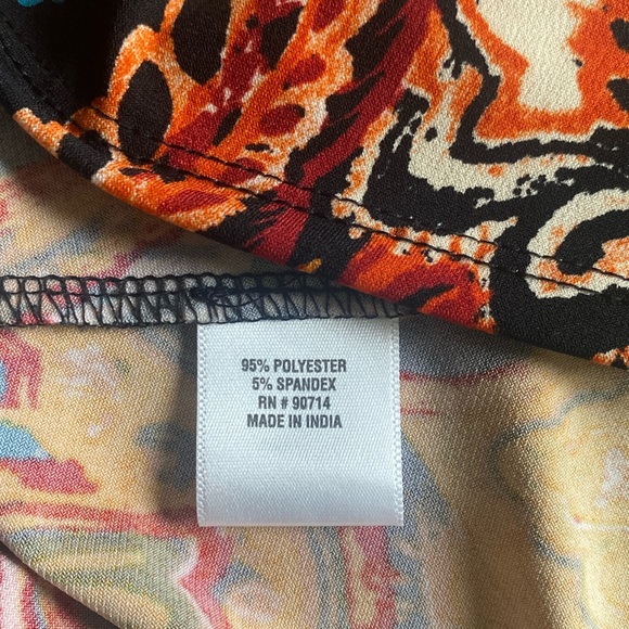 MSK PAISLEY PRINT 3/4 SLEEVE O-RING ZIP SIZE LARGE 🌟EUC🌟 - Picture 11 of 14